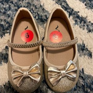 Toddler gold shoes